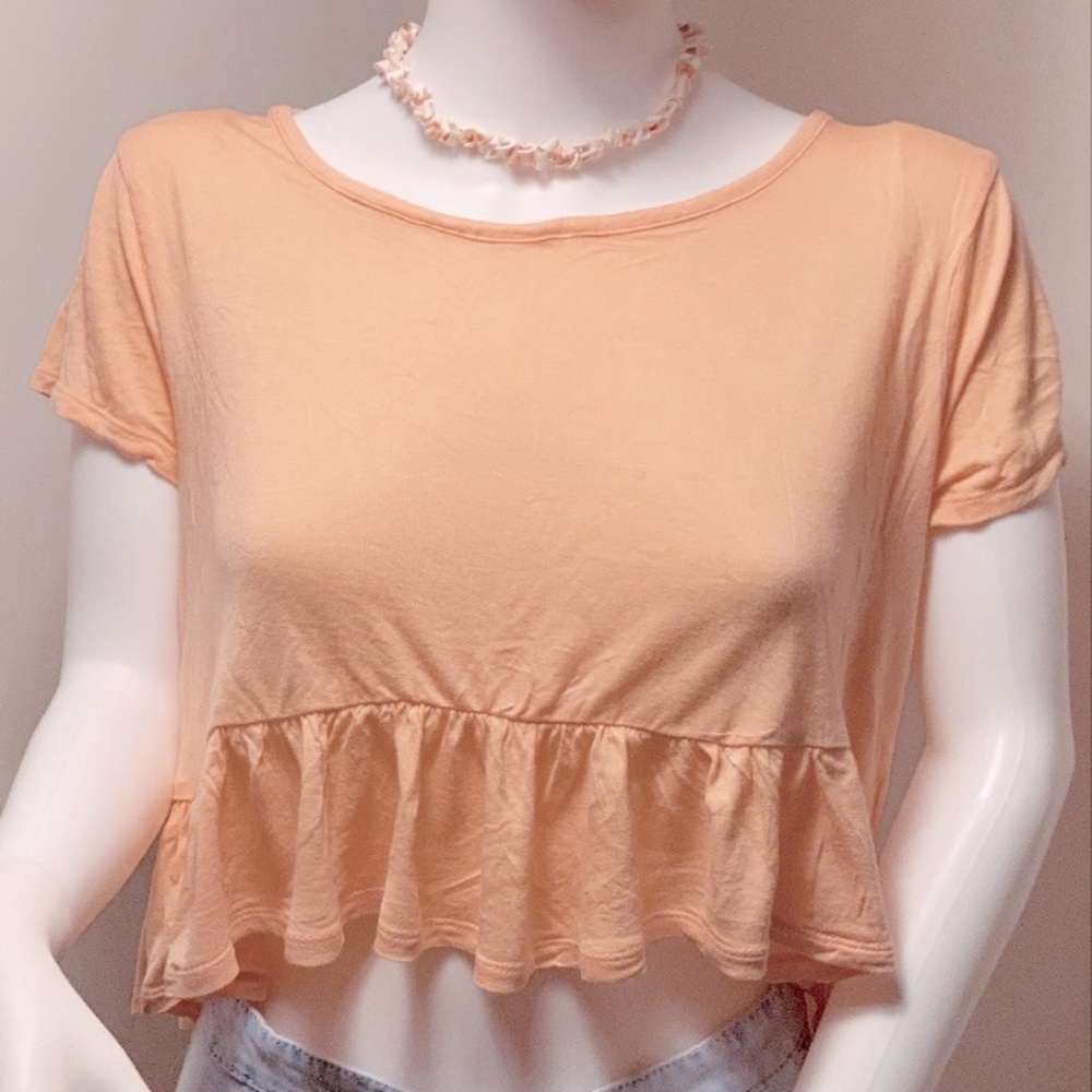 Orange Ruffle Crop Top - Picture 6 of 6